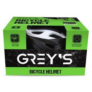 Купити Велосипедний шолом Grey's GR21144 L чорно-білий матовий з доставкою по Україні