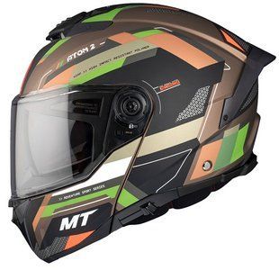 Мотошолом MT Atom 2 SV BAST A6 матовий хакі, S