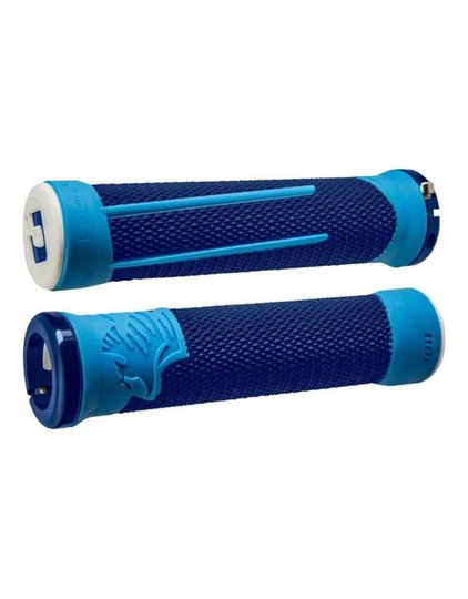 Купити Грипсы ODI AG-2 Blue/Lt blue w/ Blue clamps (синие с синими замками) з доставкою по Україні