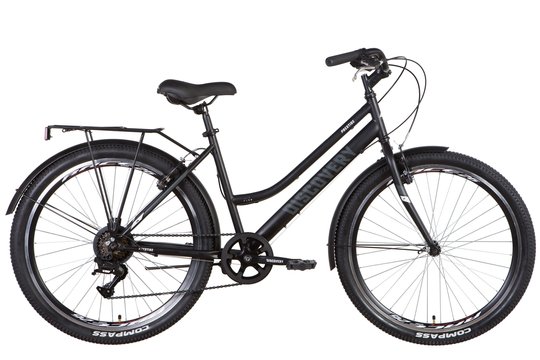 Купити Велосипед жіночий 26" Discovery Prestige Woman Vbr рама-17" чорний з багажником 2022 з доставкою по Україні