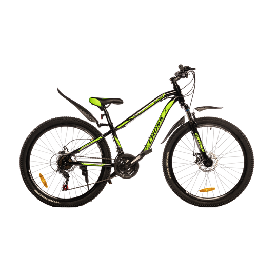 Купить Велосипед Cross RIDER 26" 13" Чорний-Зелений с доставкой по Украине