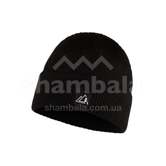 Knitted Hat Frint Black шапка