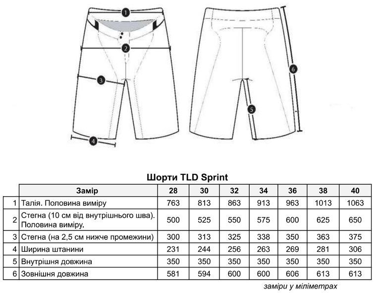 Купить Шорты TLD Sprint Short [Black] Размер XS (28) с доставкой по Украине