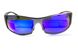 Окуляри захисні Global Vision BAD-ASS-1 GunMetal (G-Tech™ blue) дзеркальні сині в темній металевій оправі