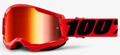 Мото очки 100% STRATA 2 Goggle Red - Mirror Red Lens, Mirror Lens, Red, Mirror Lens