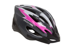 Купити Шлем велосипедный HEL128 (черно-бело-розовый) з доставкою по Україні