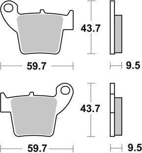 Гальмівні колодки Renthal RC-1 Works Brake Pads, Sintered (BP-101)