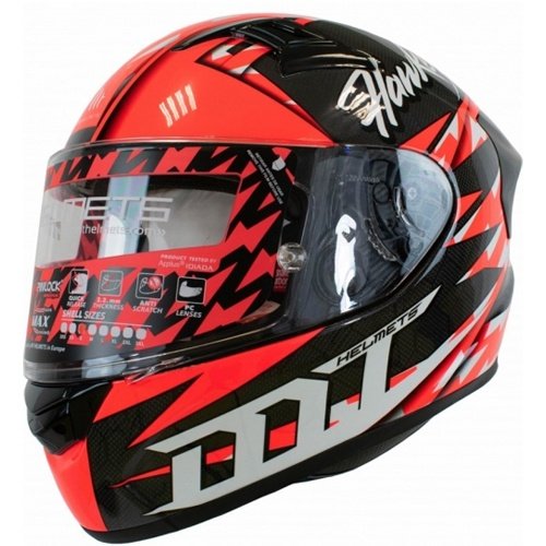 Шолом MT KRE Snake Carbon Hawkers Red/Black/White, L
