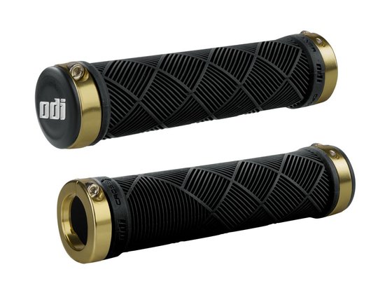 Купити Грипси ODI Cross Trainer MTB Lock-On Bonus Pack Black/Gold Clamps (чорні із золотими замками) з доставкою по Україні