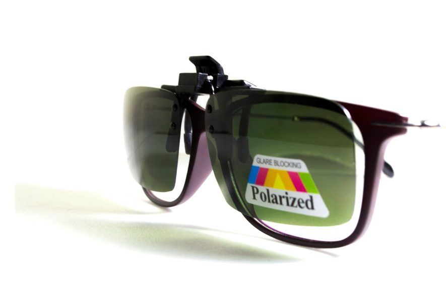 Полярізаційна накладка на окуляри (чорно-зелена)