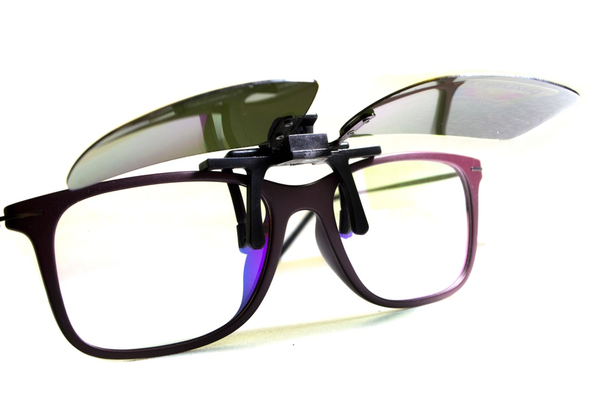 Полярізаційна накладка на окуляри (чорно-зелена)