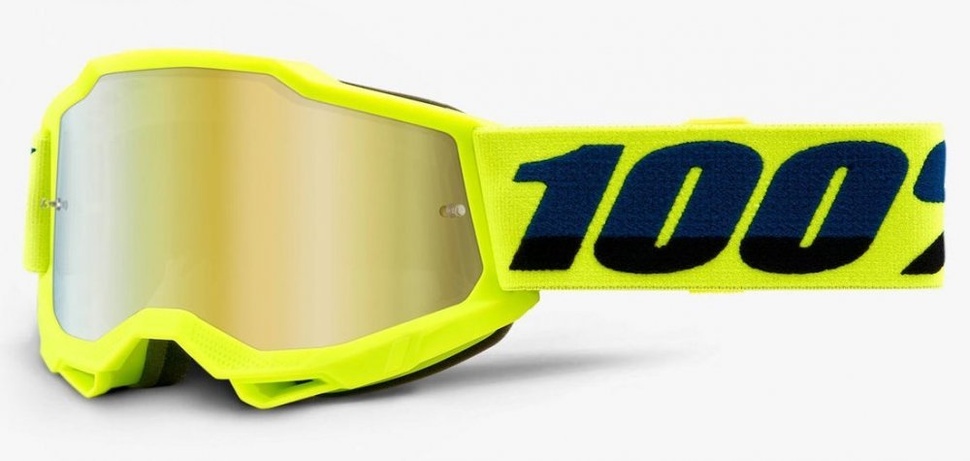 Дитячі очки 100% ACCURI 2 Youth Goggle Fluo Yellow - Mirror Gold Lens, Mirror Lens, Mirror Lens