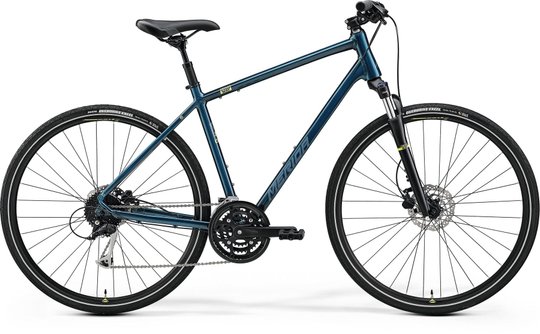 Купити Велосипед Merida CROSSWAY 100, XL(59), TEAL-BLUE(SILVER/LIME) з доставкою по Україні