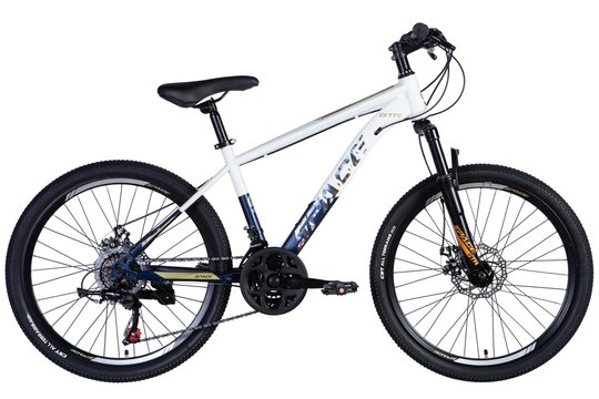 Купити Велосипед ST 24'' SPACE-036 DD тріскачка рама-2024 Розмір 15.5" біло-синій з доставкою по Україні