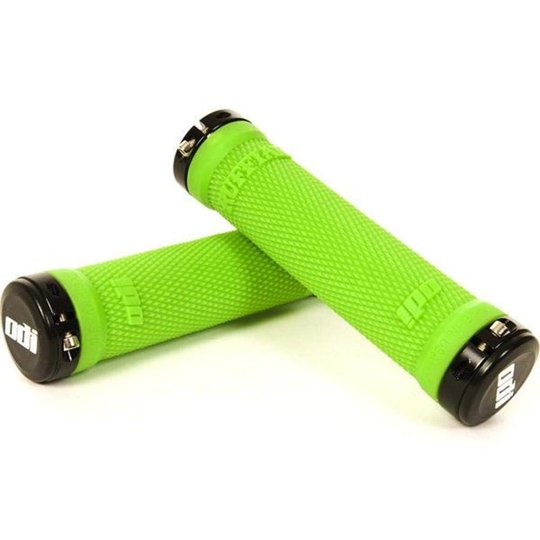 Купити Грипси ODI Ruffian MTB Lock-On Bonus Pack Lime Green w/Black Clamps (зелені із чорними замками) з доставкою по Україні