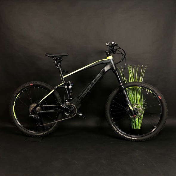 Купити Велосипед вживання 27,5" Bulls E-Stream EVO FS 3, 54 рама, чорний із зеленим (без зарядки) з доставкою по Україні