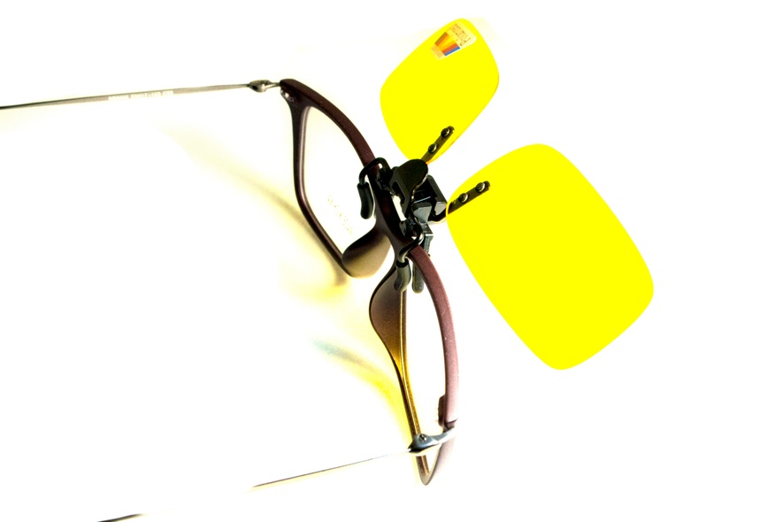 Полярізаційна накладка на окуляри (коричнева)