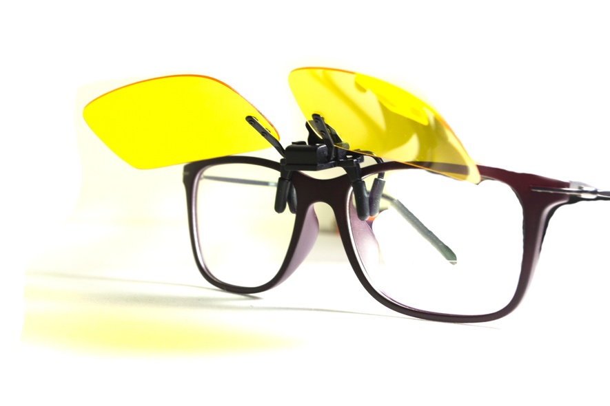 Полярізаційна накладка на окуляри (коричнева)