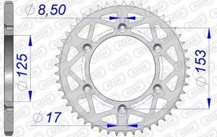 Зірка AFAM 520 Aluminium Chainwheel - Honda (Silver), 52z
