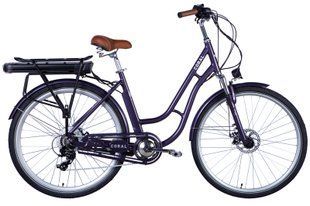 Купить Велосипед с электроприводом 28" алюминий Dorozhnik eCORAL рама-19" 48B 12.5А*г с креп. в багажн. 500Вт задн. сливовый с крылом St 2024 с доставкой по Украине