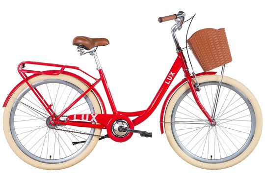 Купити Велосипед міський 26" Dorozhnik Lux рама-17" червоний 2022 з доставкою по Україні