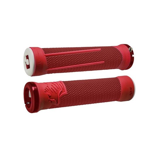 Купить Грипсы ODI AG-2 Signature V2.1 Lock-On Grips - Red/Fire red w/ Red Clamps, красные с красными замками с доставкой по Украине