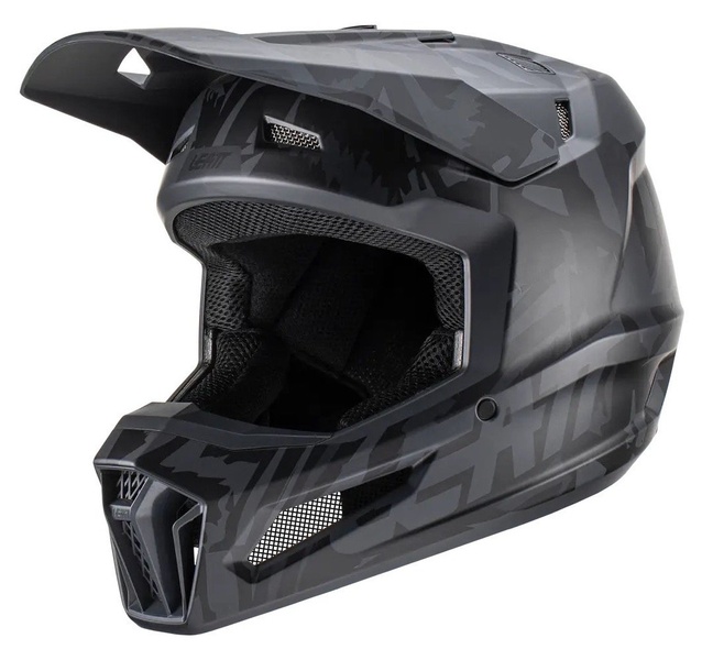 Шолом LEATT Helmet Moto 3.5 + Goggle (Stealth), S, S