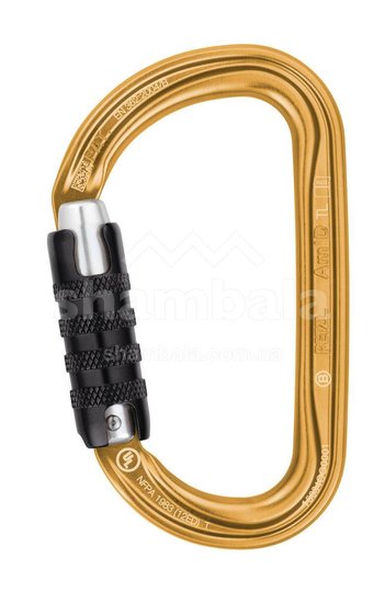 Карабин Petzl Am'd Triact-Lock, Gold (M34A TLY), Дюралюміній