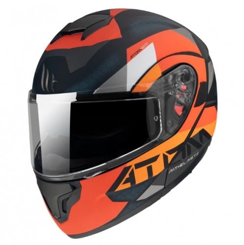 Шлем MT Atom FU401 SV Black/Grey/Orange, XL