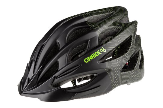 Купить Шлем ONRIDE Mount черный/зеленый L (58-61 см) с доставкой по Украине