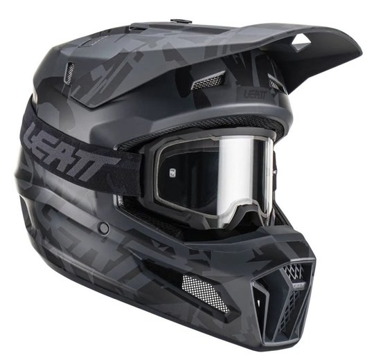 Шолом LEATT Helmet Moto 3.5 + Goggle (Stealth), M, M