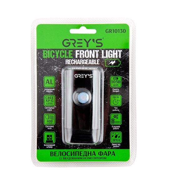 Купити Ліхтарик на велосипед Grey's GR10130 LED з доставкою по Україні