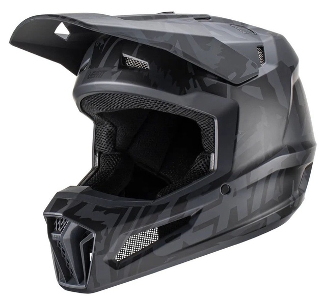 Шолом LEATT Helmet Moto 3.5 + Goggle (Stealth), M, M