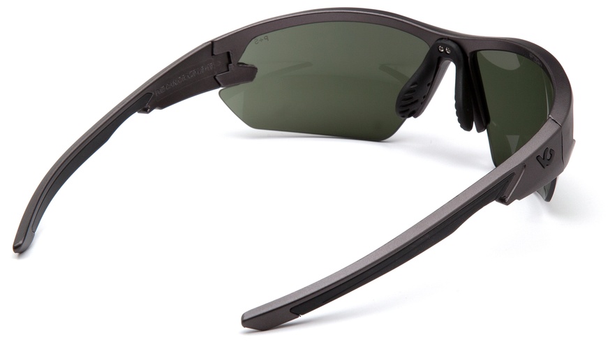 Защитные очки Venture Gear Tactical Semtex 2.0 Gun Metal (forest gray) Anti-Fog, черно-зеленые в цветной оправе "темный металлик"