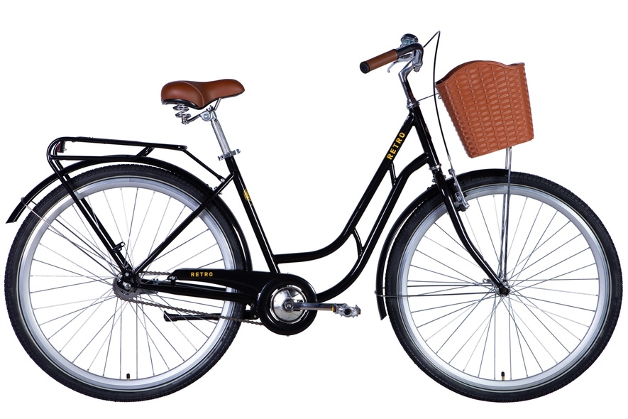 Купить Велосипед 28" Dorozhnik RETRO 2024 (чорний) с доставкой по Украине