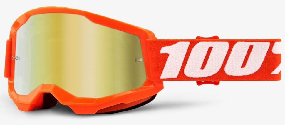Окуляри 100% STRATA 2 Goggle Orange - Mirror Gold Lens, Mirror Lens (50421-259-05), Mirror Lens