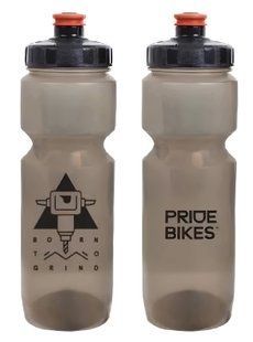 Купити Фляга 0,8 Pridebikes GBT-558LBC Born to grind, димчаста з чорним з доставкою по Україні