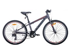 Купити Велосипед 24" Leon JUNIOR 2021 (антрацитовый с красным (м)) з доставкою по Україні