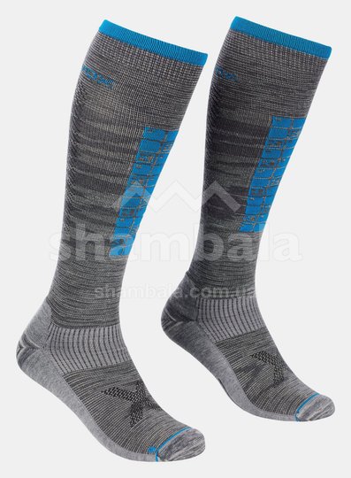 Купити Шкарпетки чоловічі Ortovox Ski Compression Long Socks M, grey blend, 42-44 (4251422572446) з доставкою по Україні