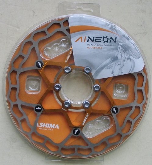 Купити Ротор гальмівний Ashima AiNeon 160mm (Gold) (ARO-10-160-6-GD) з доставкою по Україні