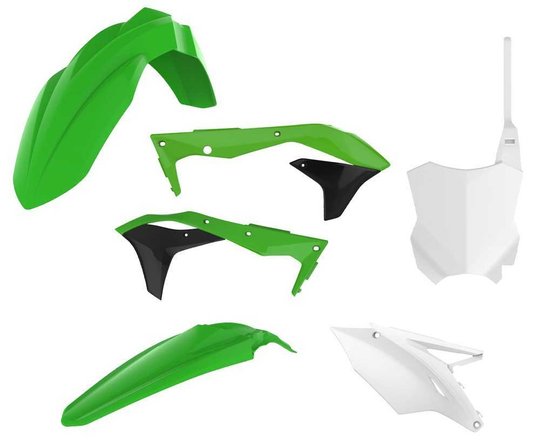 Пластик Polisport MX kit - Kawasaki (16-) (Green/White), Kawasaki