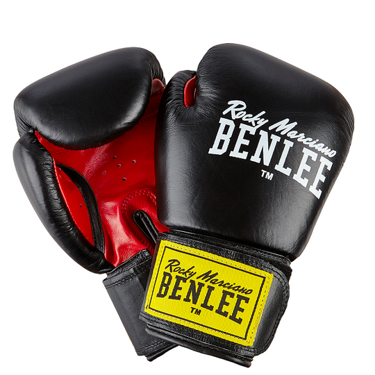 Перчатки боксерські Benlee FIGHTER 12oz / шкіра / чорно-червоні