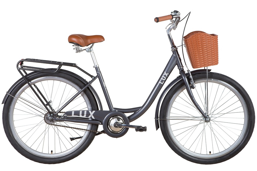 Купити Велосипед 26" Dorozhnik LUX 2022 (темно-сірий) з доставкою по Україні