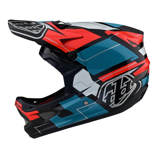 Вело шолом TLD D3 Fiberlite Helmet, Vertigo [BLUE/RED] S
