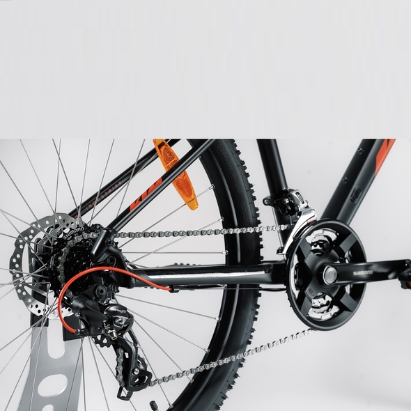 Купить Велосипед KTM CHICAGO 272 27.5" рама L/48, черный матовый (оранжевый), 2022 с доставкой по Украине