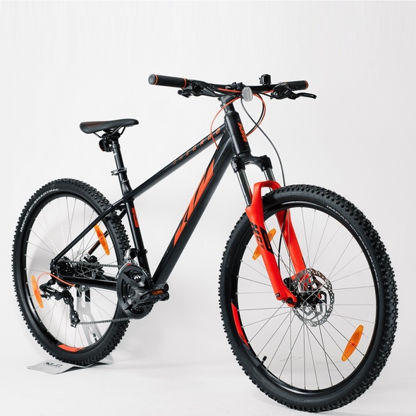 Купить Велосипед KTM CHICAGO 272 27.5" рама L/48, черный матовый (оранжевый), 2022 с доставкой по Украине