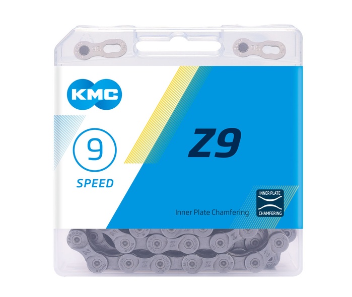 Купити Ланцюг KMC Z9 9 швидкостей 116 ланок + замок сірий-сірий з доставкою по Україні