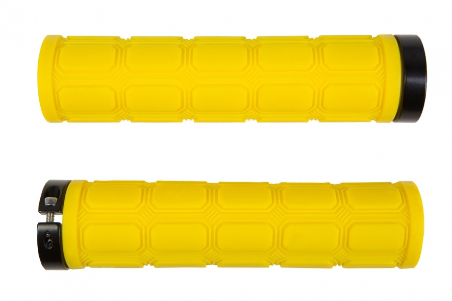 Купить Грипсы 130мм BC-GR6410 желтый с алюм. черным замком с доставкой по Украине