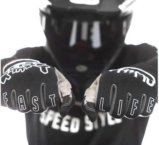 Перчатки FASTHOUSE Speed Style The Bird Glove, Black/White - SM