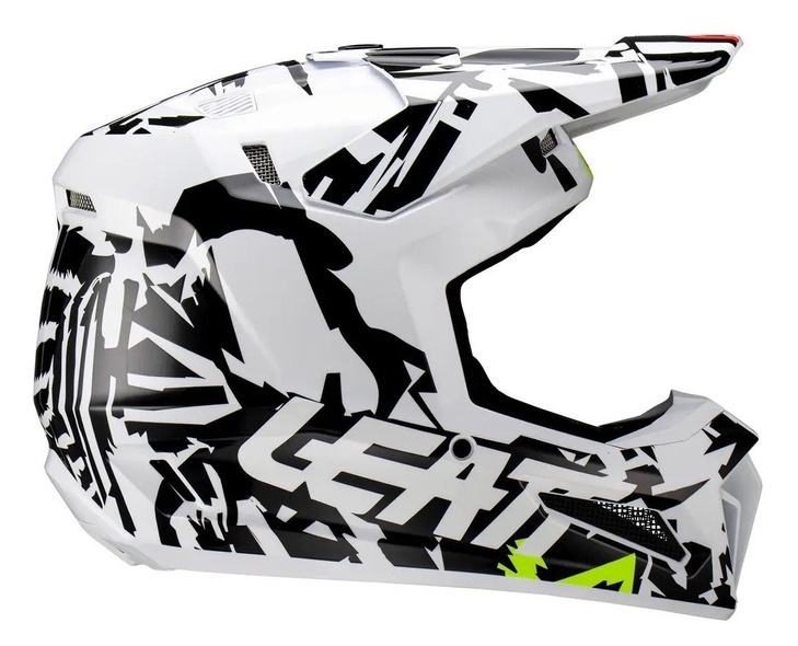 Шолом LEATT Helmet Moto 3.5 + Goggle (Zebra), XS, XS